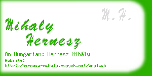 mihaly hernesz business card